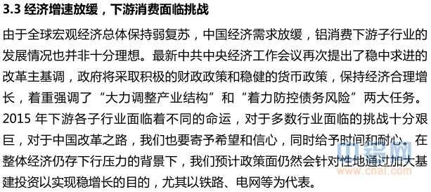 国金期货2015年度沪铝年报：期铝内冷外热，筑底回升仍可期