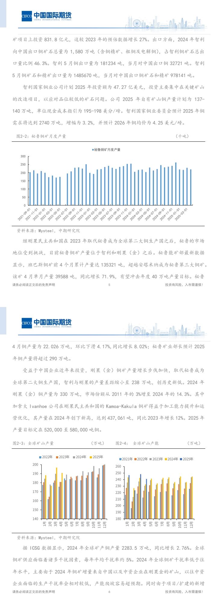 中国国际期货铜月报：需求增长放缓 沪铜将高位震荡