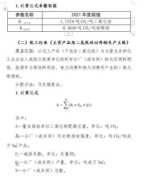 福建省2021年度碳排放配额分配实施方案（附重点排放单位名录）