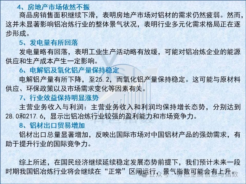 中国铝冶炼产业月度景气指数报告（2024年8月）