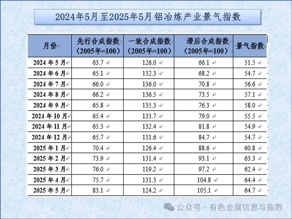 中国铝冶炼产业月度景气指数报告（2025年5月）